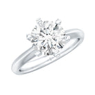 Brilliant Cut Solitaire Moissanite 2 CT Engagement Ring with Certificate D-VS1 - Rosec Jewels