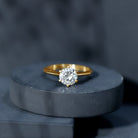 Brilliant Cut Solitaire Moissanite 2 CT Engagement Ring with Certificate D-VS1 - Rosec Jewels