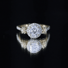 Certified 1 Carat Moissanite Floral Engagement Ring for Women D-VS1 - Rosec Jewels