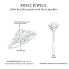Moissanite Halo Engagement Ring for Her with Certificate D-VS1 - Rosec Jewels
