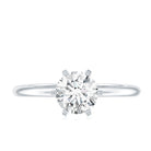 Certified 1 CT Moissanite Round Solitaire Engagement Ring D-VS1 - Rosec Jewels