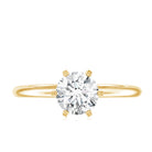 Certified 1 CT Moissanite Round Solitaire Engagement Ring D-VS1 - Rosec Jewels