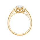 Round Moissanite Halo Engagement Ring with Certificate D-VS1 - Rosec Jewels