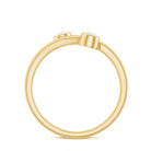 Natural Diamond 2 Stone Promise Ring in Wrap Style Natural - ( HI-SI ) - Rosec Jewels