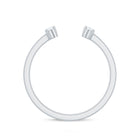 Dainty Diamond Two Stone Open Cuff Ring for Women Natural - ( HI-SI ) - Rosec Jewels