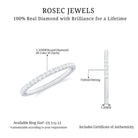 Rosec Jewels-0.25 CT Stackable Diamond Eternity Ring in Fish Tail Setting