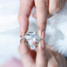 Rosec Jewels-Solitaire Round Cut Moissanite Engagement Ring for Her