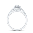 1.50 CT Zircon Statement Wedding Ring Set AAAA - Rosec Jewels
