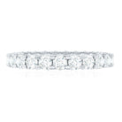 Certified Moissanite Eternity Band Ring in Shared Prong Set D-VS1 - Rosec Jewels