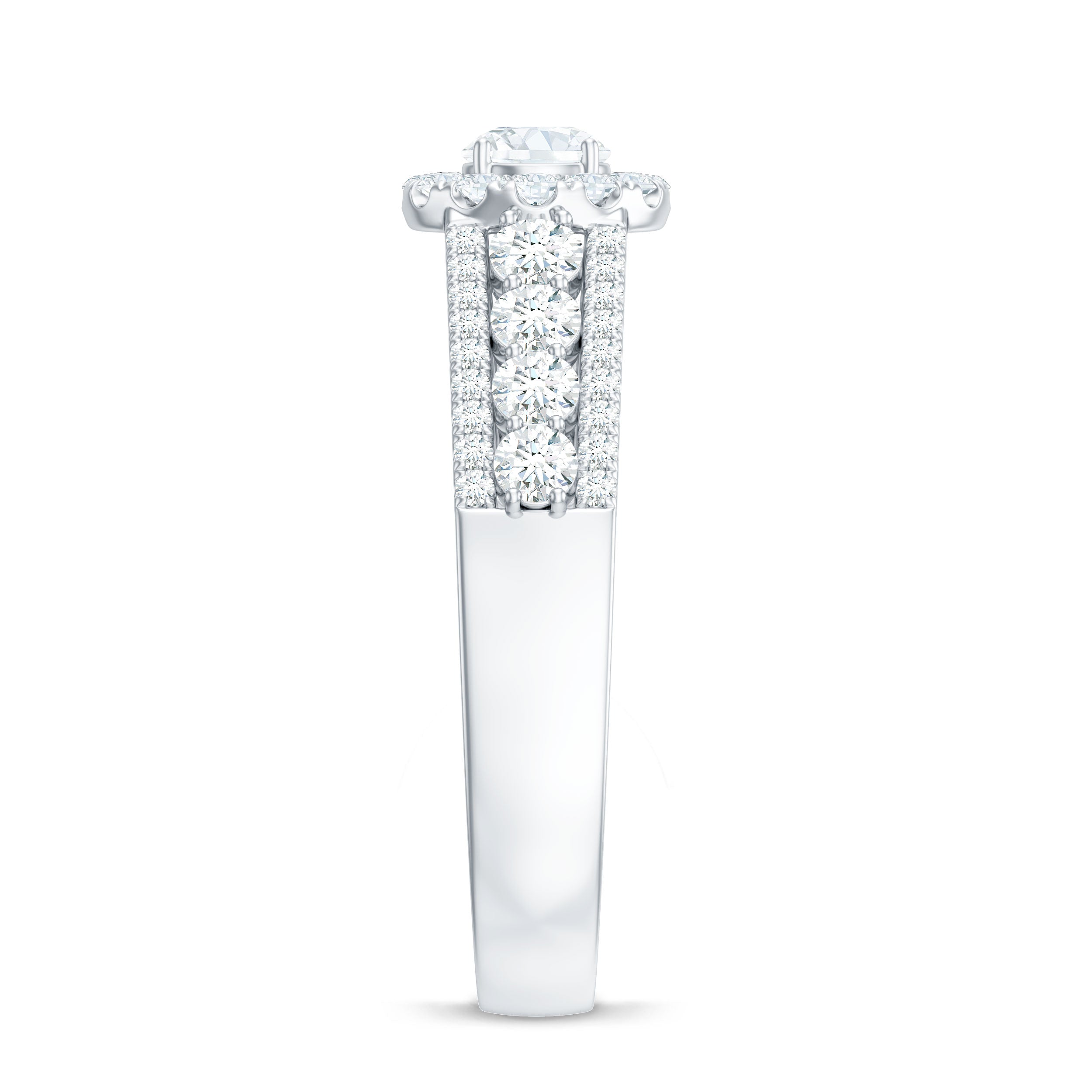 1.50 CT Zircon Statement Engagement Ring AAAA - Rosec Jewels