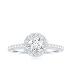 Classic Moissanite Halo Engagement Ring D-VS1 - Rosec Jewels
