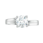 7 MM Round Moissanite Solitaire Engagement Ring in Reverie Setting D-VS1 - Rosec Jewels