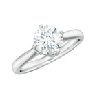 Twisted Prong Set Solitaire Moissanite Engagement Ring with Certificate D-VS1 - Rosec Jewels