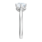 Twisted Prong Set Solitaire Moissanite Engagement Ring with Certificate D-VS1 - Rosec Jewels
