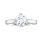 Twisted Prong Set Solitaire Moissanite Engagement Ring with Certificate D-VS1 - Rosec Jewels