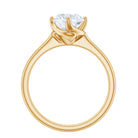 Twisted Prong Set Solitaire Moissanite Engagement Ring with Certificate D-VS1 - Rosec Jewels