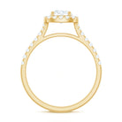 Cubic Zirconia Halo Engagement Ring with Certificate AAAA - Rosec Jewels