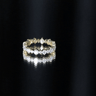 Rosec Jewels-Round Certified Moissanite Stackable Eternity Ring For Women
