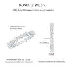 Rosec Jewels-Round Certified Moissanite Stackable Eternity Ring For Women