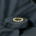 Rosec Jewels-Round Certified Moissanite Stackable Eternity Ring For Women