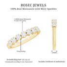 Rosec Jewels-Minimalist Moissanite Flower Wedding Band for Women