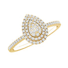 Diamond Pear Shaped Engagement Ring Natural - ( HI-SI ) - Rosec Jewels