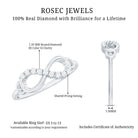 Certified Prong Set Diamond Infinity Promise Ring Natural - ( HI-SI ) - Rosec Jewels