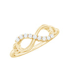 Certified Prong Set Diamond Infinity Promise Ring Natural - ( HI-SI ) - Rosec Jewels