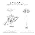 Claw Set Moissanite Halo Engagement Ring with Certificate D-VS1 - Rosec Jewels