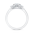 Claw Set Moissanite Halo Engagement Ring with Certificate D-VS1 - Rosec Jewels