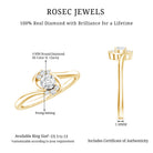 Certified Real Diamond Promise Ring with Bypass Shank Natural - ( HI-SI ) - Rosec Jewels