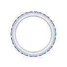 1.25 CT Elegant Created Blue Sapphire and Diamond Wedding Band Ring AAAA - Rosec Jewels