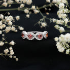 Pink Tourmaline Infinity Half Eternity Band Ring with Diamond AAA - Rosec Jewels