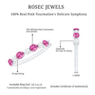 Rosec Jewels-Natural Pink Tourmaline and Diamond Wedding Band For Her