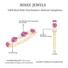 Rosec Jewels-Natural Pink Tourmaline and Diamond Wedding Band For Her