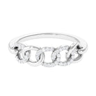 Contemporary Diamond Interlock Ring with Certificate Natural - ( HI-SI ) - Rosec Jewels