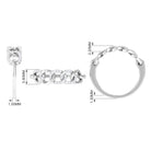 Contemporary Diamond Interlock Ring with Certificate Natural - ( HI-SI ) - Rosec Jewels