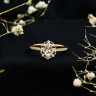 Rosec Jewels-Vintage Inspired Morganite Engagement Ring with Diamonds