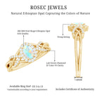 Rosec Jewels-Oval Ethiopian Opal Designer Engagement Ring with Diamond Halo