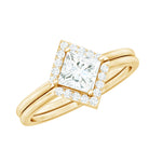 Rosec Jewels-Princess Cut Lab Grown Diamond Bridal Ring Set