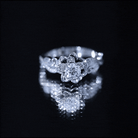 Rosec Jewels-Lab Grown Diamond Flower Engagement Ring for Her