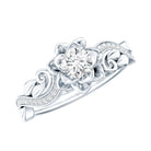 Rosec Jewels-Lab Grown Diamond Flower Engagement Ring for Her