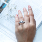 Rosec Jewels-Lab Grown Diamond Flower Engagement Ring for Her