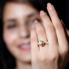 Rosec Jewels-Lab Grown Diamond Flower Engagement Ring for Her