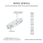 Rosec Jewels-Full Eternity Lab Grown Diamond Wedding Band For Women