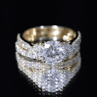 Certified Lab Grown Diamond Engagement Ring With Ring Guard for Her Lab - ( EF-VS ) - Rosec Jewels