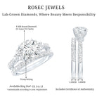 Certified Lab Grown Diamond Engagement Ring With Ring Guard for Her Lab - ( EF-VS ) - Rosec Jewels