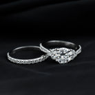 Certified Lab Grown Diamond Engagement Ring With Ring Guard for Her Lab - ( EF-VS ) - Rosec Jewels