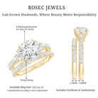Certified Lab Grown Diamond Engagement Ring With Ring Guard for Her Lab - ( EF-VS ) - Rosec Jewels