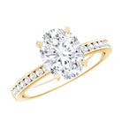 Certified 7X9 MM Lab Grown Diamond Oval Engagement Ring Lab - ( EF-VS ) - Rosec Jewels